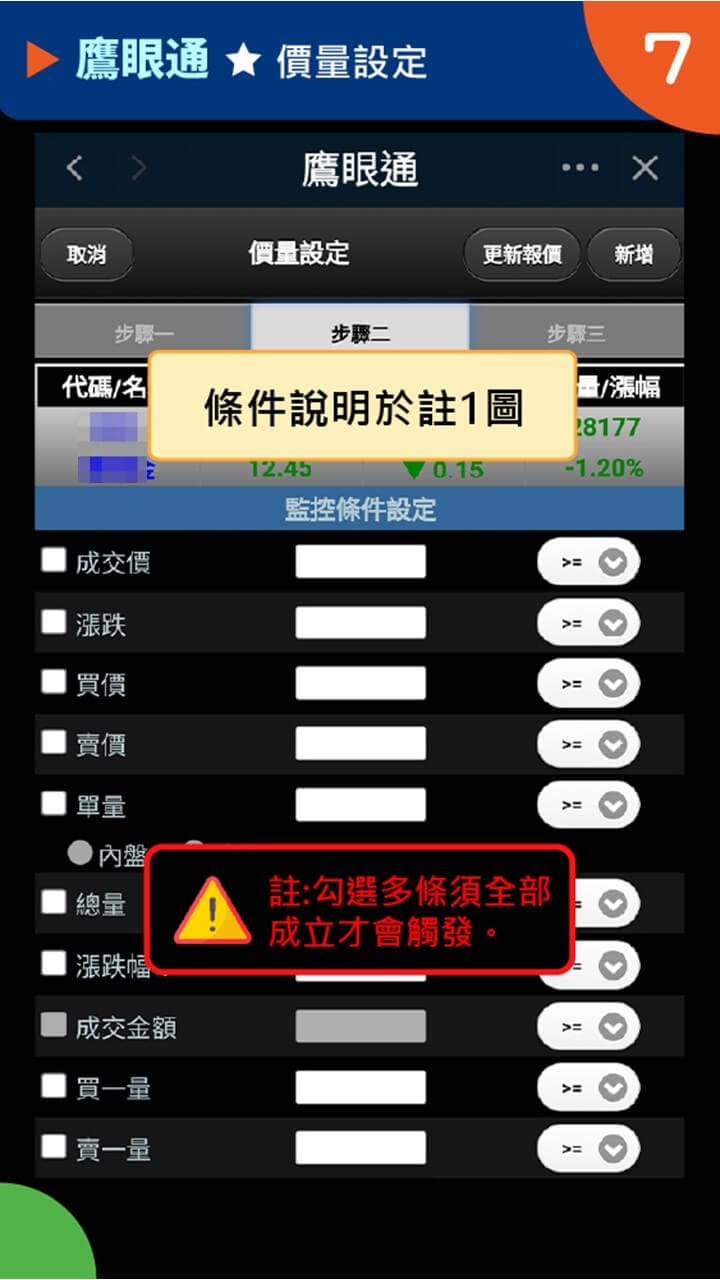 隨身e策略app使用攻略 鷹眼通 價量設定－凱基證券