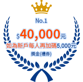 第一名$5,000元獎金（禮券）